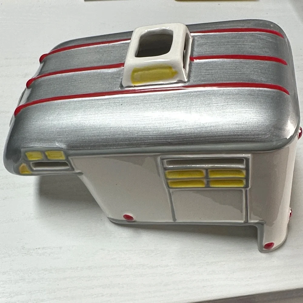 Silver and White Ceramic Camper Decor Scentsy camper shell truck topper - Picture 2 of 4
